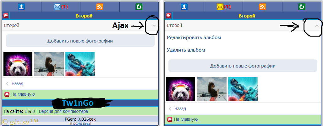 Gix.su - Фотоальбомы как VK для DS